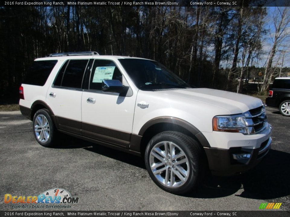 2016 Ford Expedition King Ranch White Platinum Metallic Tricoat / King Ranch Mesa Brown/Ebony Photo #1