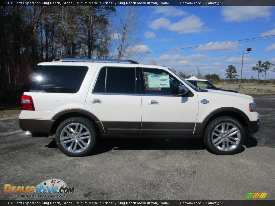 2016 Ford Expedition King Ranch White Platinum Metallic Tricoat / King Ranch Mesa Brown/Ebony Photo #2