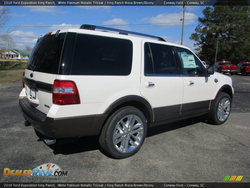 2016 Ford Expedition King Ranch White Platinum Metallic Tricoat / King Ranch Mesa Brown/Ebony Photo #3