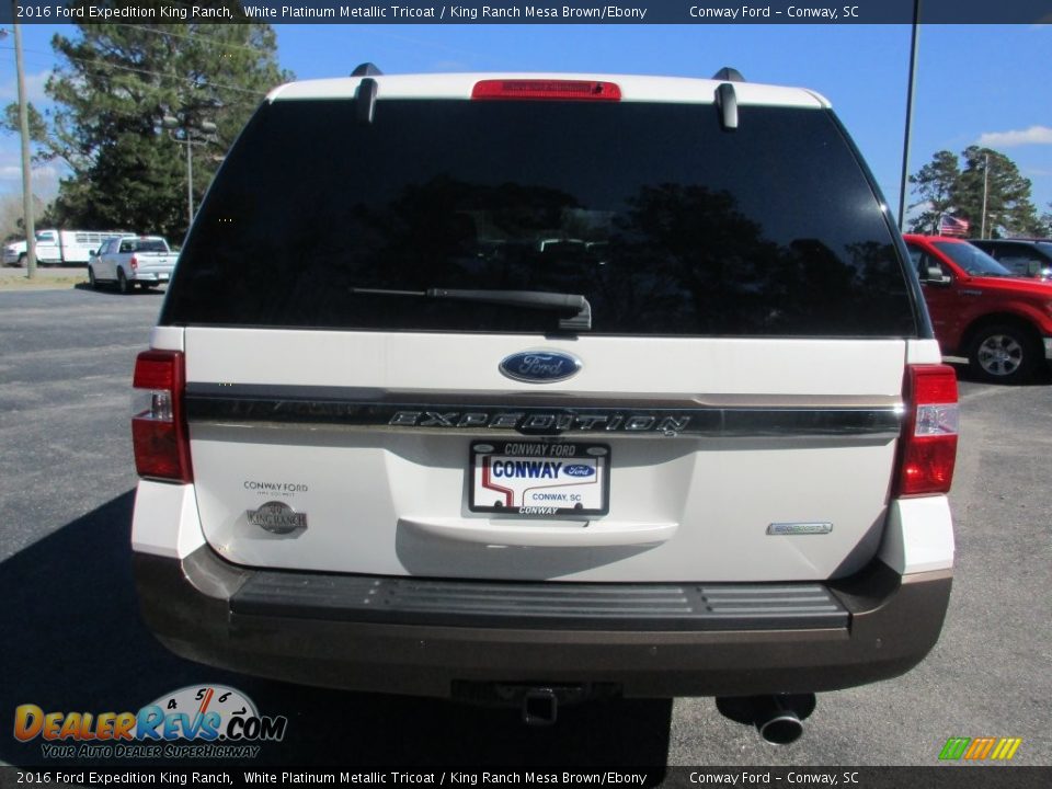 2016 Ford Expedition King Ranch White Platinum Metallic Tricoat / King Ranch Mesa Brown/Ebony Photo #4