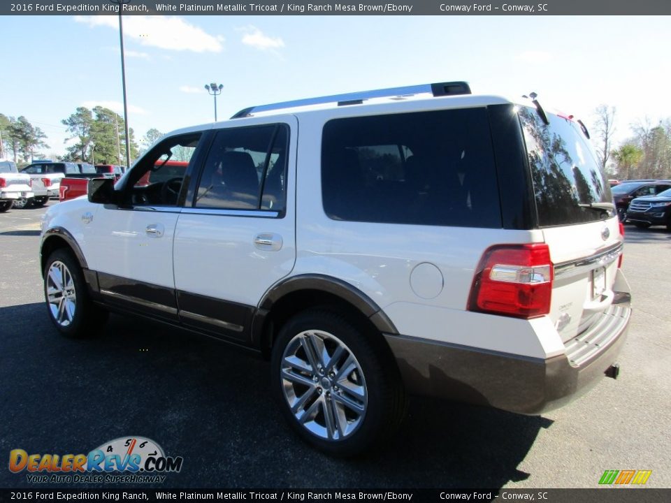 2016 Ford Expedition King Ranch White Platinum Metallic Tricoat / King Ranch Mesa Brown/Ebony Photo #9