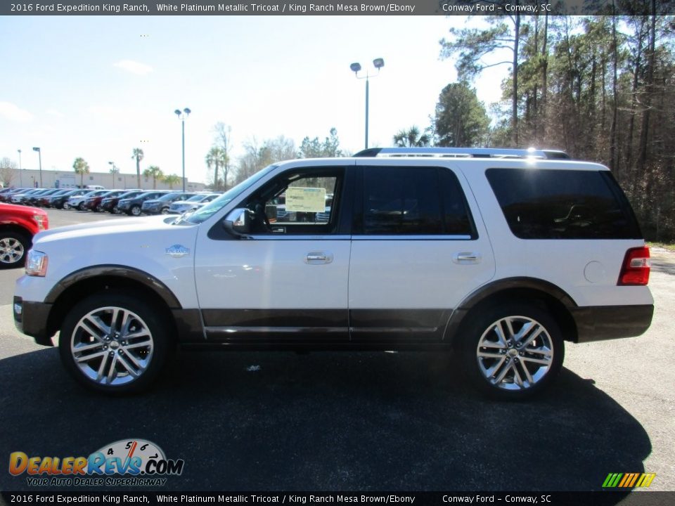 2016 Ford Expedition King Ranch White Platinum Metallic Tricoat / King Ranch Mesa Brown/Ebony Photo #10
