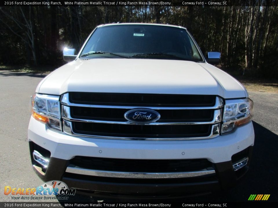 2016 Ford Expedition King Ranch White Platinum Metallic Tricoat / King Ranch Mesa Brown/Ebony Photo #14