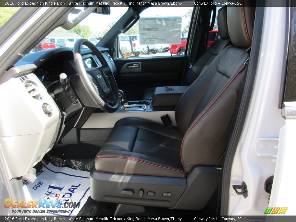 2016 Ford Expedition King Ranch White Platinum Metallic Tricoat / King Ranch Mesa Brown/Ebony Photo #17