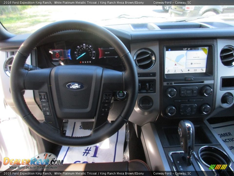 2016 Ford Expedition King Ranch White Platinum Metallic Tricoat / King Ranch Mesa Brown/Ebony Photo #27
