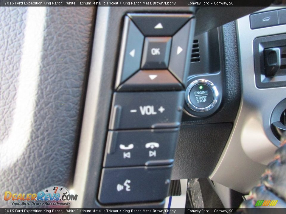 2016 Ford Expedition King Ranch White Platinum Metallic Tricoat / King Ranch Mesa Brown/Ebony Photo #34