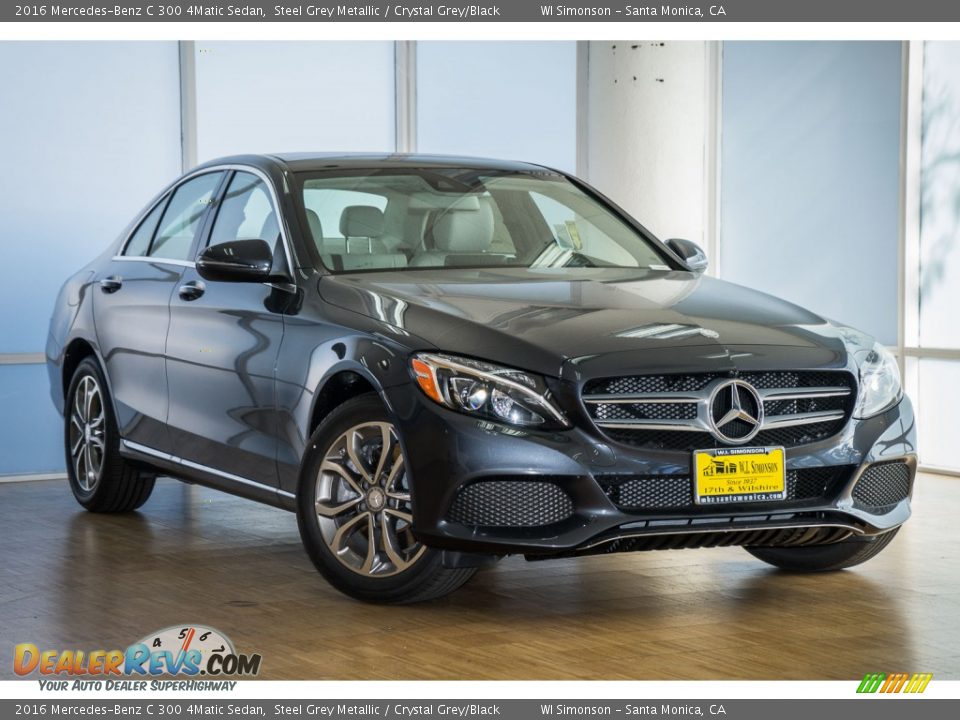 2016 Mercedes-Benz C 300 4Matic Sedan Steel Grey Metallic / Crystal Grey/Black Photo #12