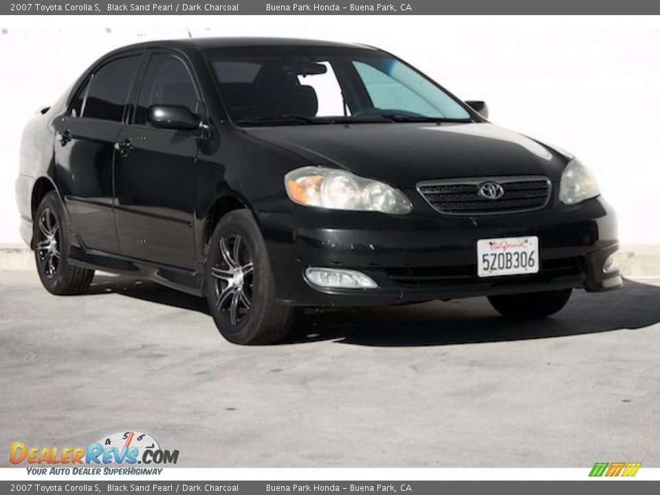 2007 Toyota Corolla S Black Sand Pearl / Dark Charcoal Photo #1