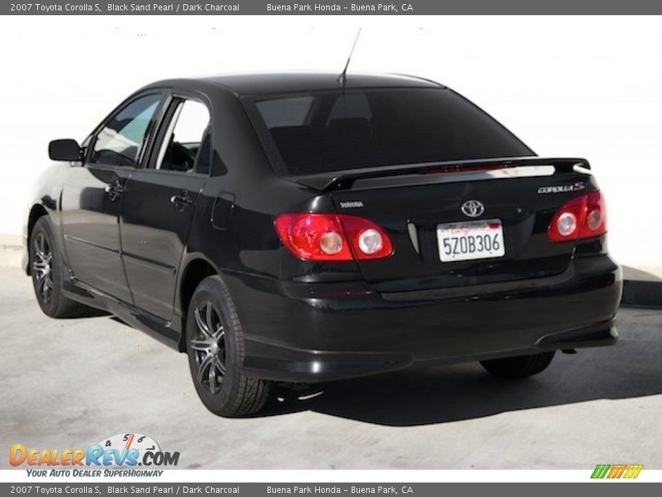 2007 Toyota Corolla S Black Sand Pearl / Dark Charcoal Photo #2