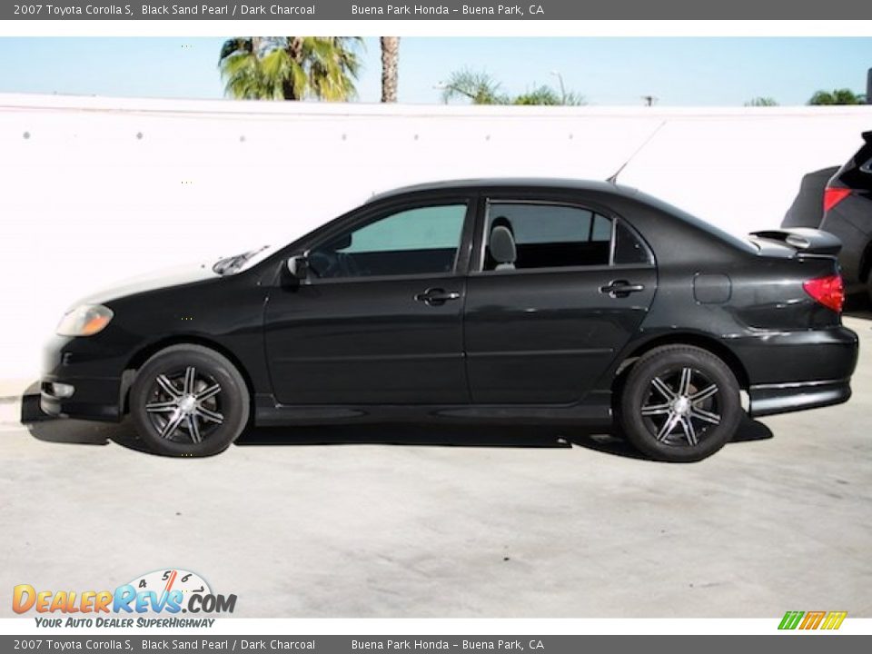 2007 Toyota Corolla S Black Sand Pearl / Dark Charcoal Photo #8