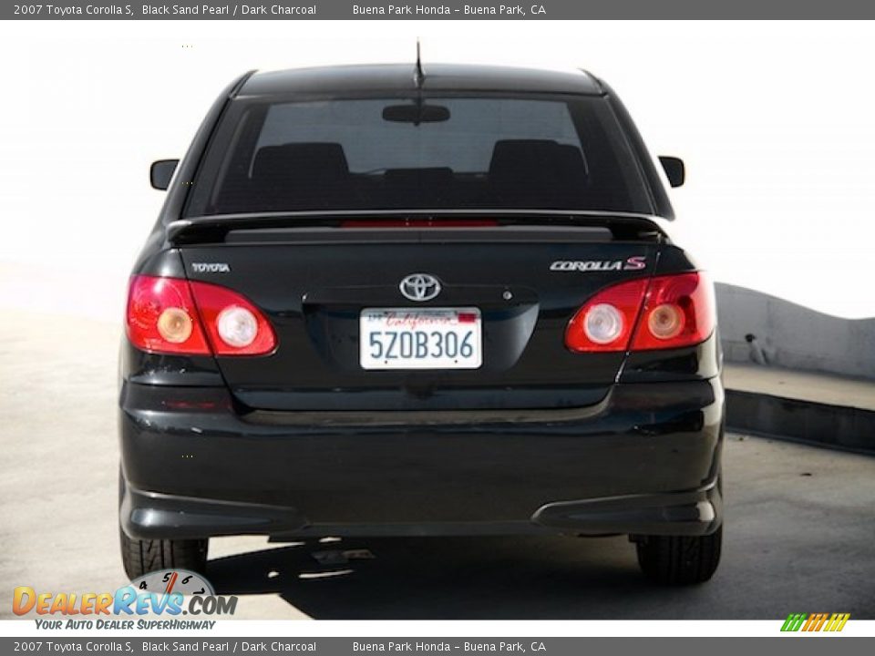 2007 Toyota Corolla S Black Sand Pearl / Dark Charcoal Photo #9