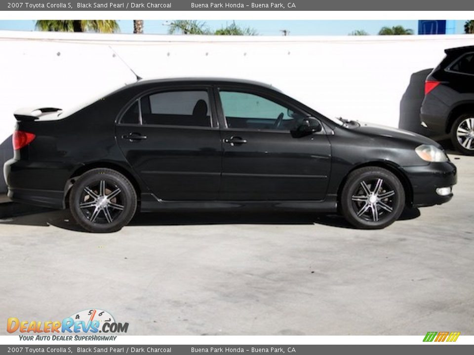 2007 Toyota Corolla S Black Sand Pearl / Dark Charcoal Photo #10