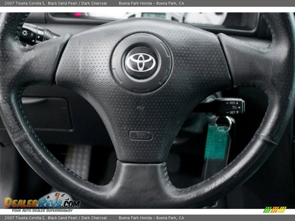 2007 Toyota Corolla S Black Sand Pearl / Dark Charcoal Photo #11