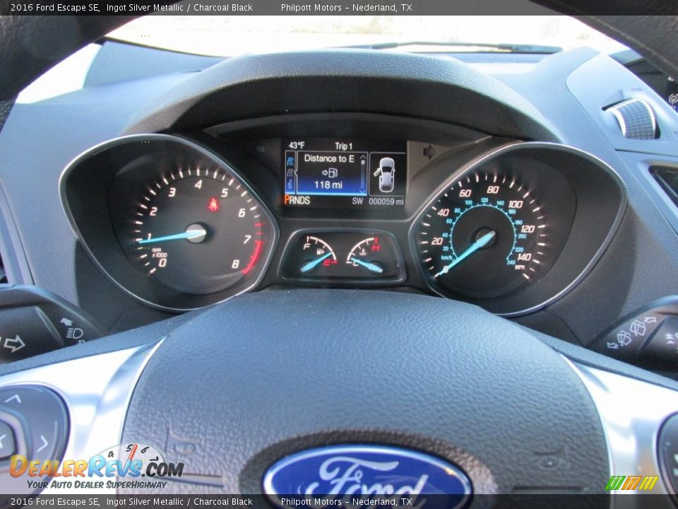 2016 Ford Escape SE Ingot Silver Metallic / Charcoal Black Photo #29
