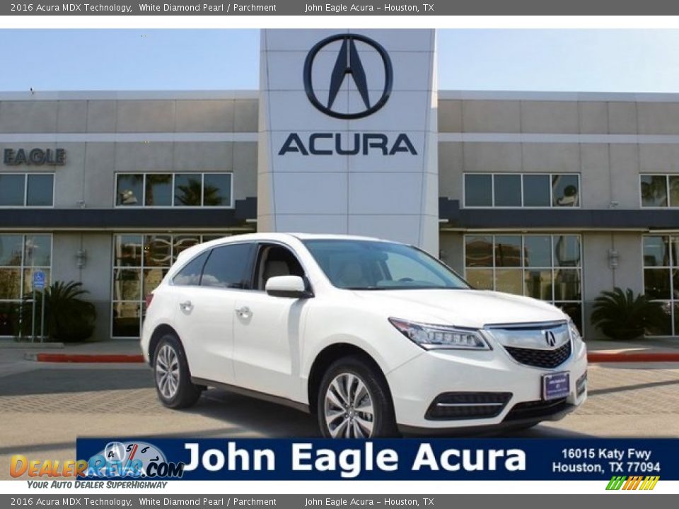 2016 Acura MDX Technology White Diamond Pearl / Parchment Photo #1