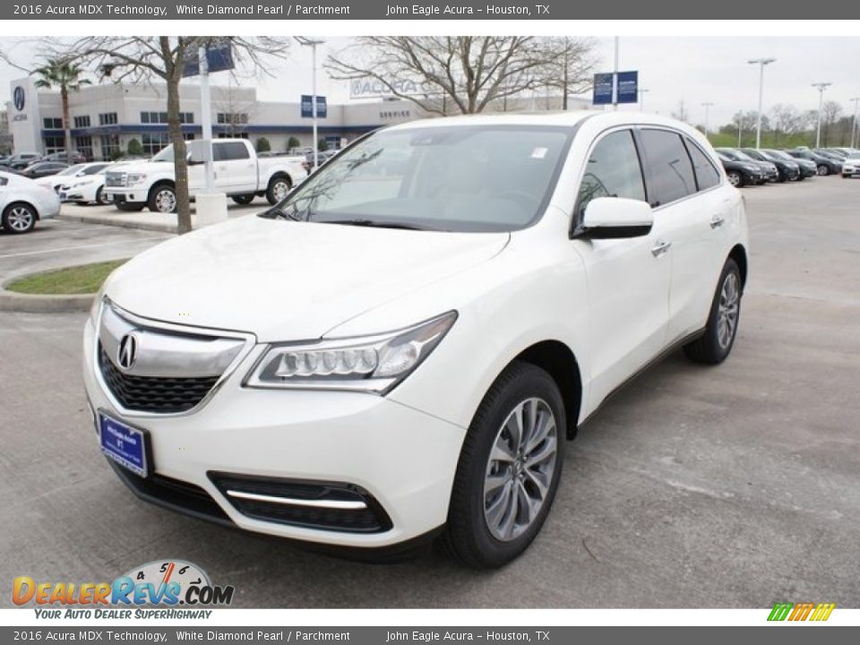 2016 Acura MDX Technology White Diamond Pearl / Parchment Photo #3