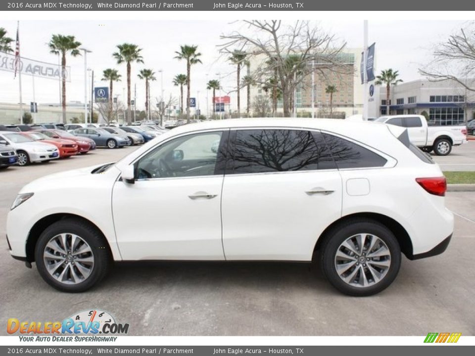 2016 Acura MDX Technology White Diamond Pearl / Parchment Photo #4