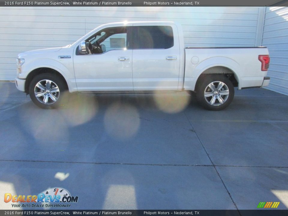 2016 Ford F150 Platinum SuperCrew White Platinum / Platinum Brunello Photo #6