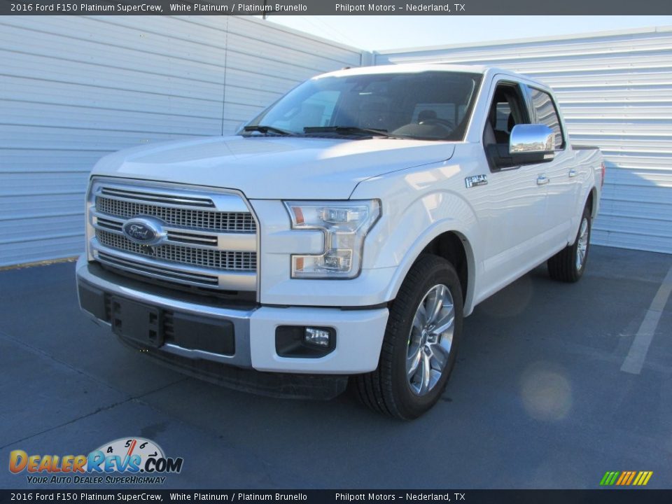 2016 Ford F150 Platinum SuperCrew White Platinum / Platinum Brunello Photo #7