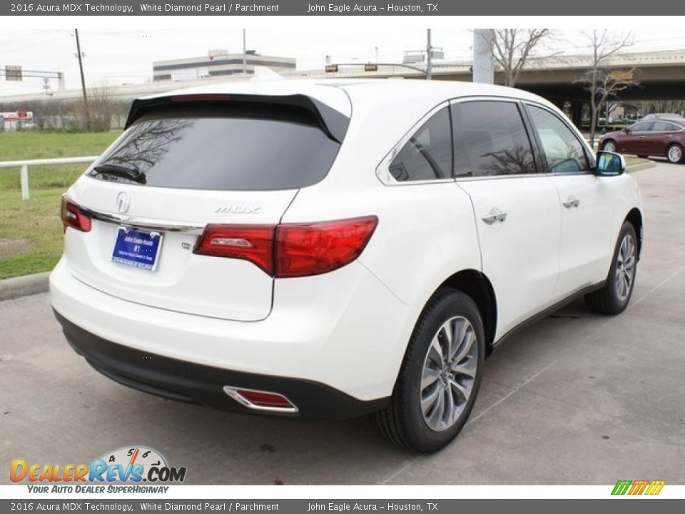2016 Acura MDX Technology White Diamond Pearl / Parchment Photo #7