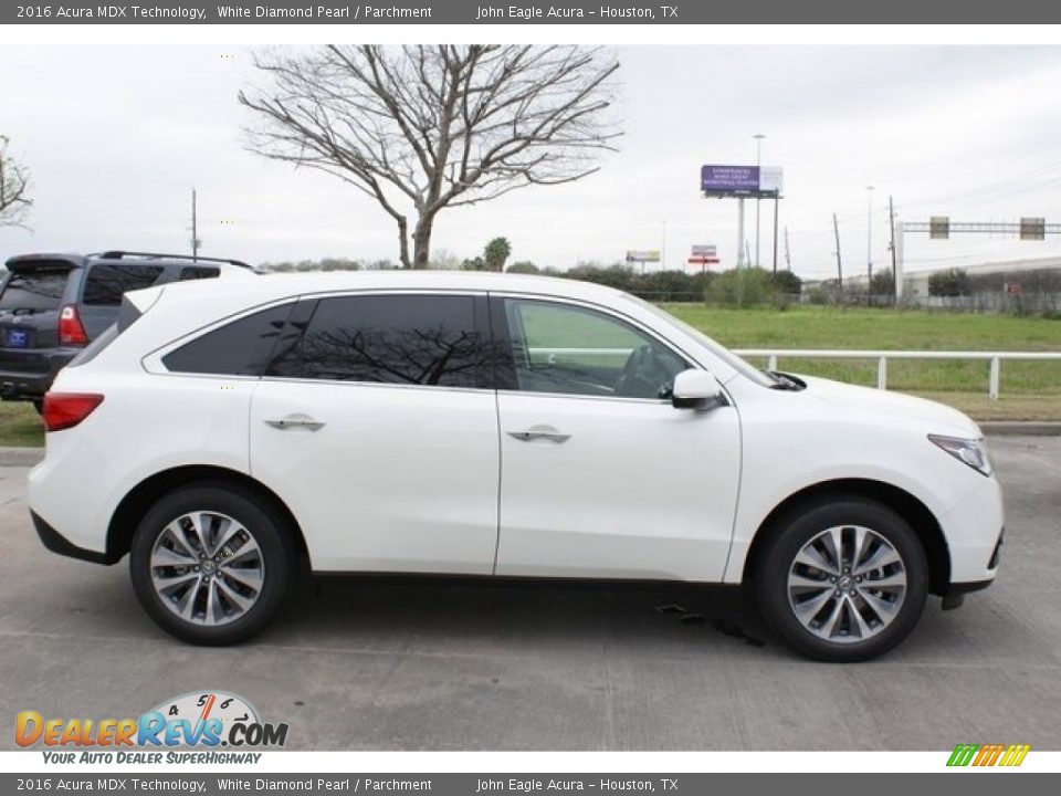 2016 Acura MDX Technology White Diamond Pearl / Parchment Photo #8