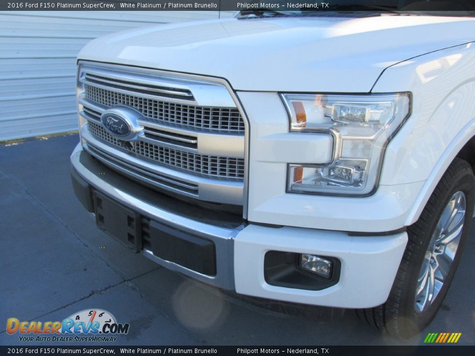 2016 Ford F150 Platinum SuperCrew White Platinum / Platinum Brunello Photo #10