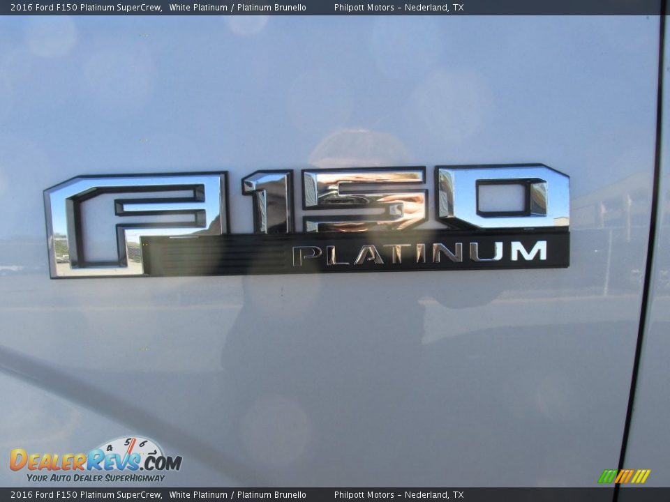 2016 Ford F150 Platinum SuperCrew White Platinum / Platinum Brunello Photo #13