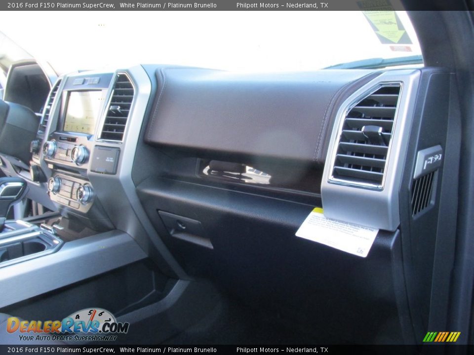 2016 Ford F150 Platinum SuperCrew White Platinum / Platinum Brunello Photo #15