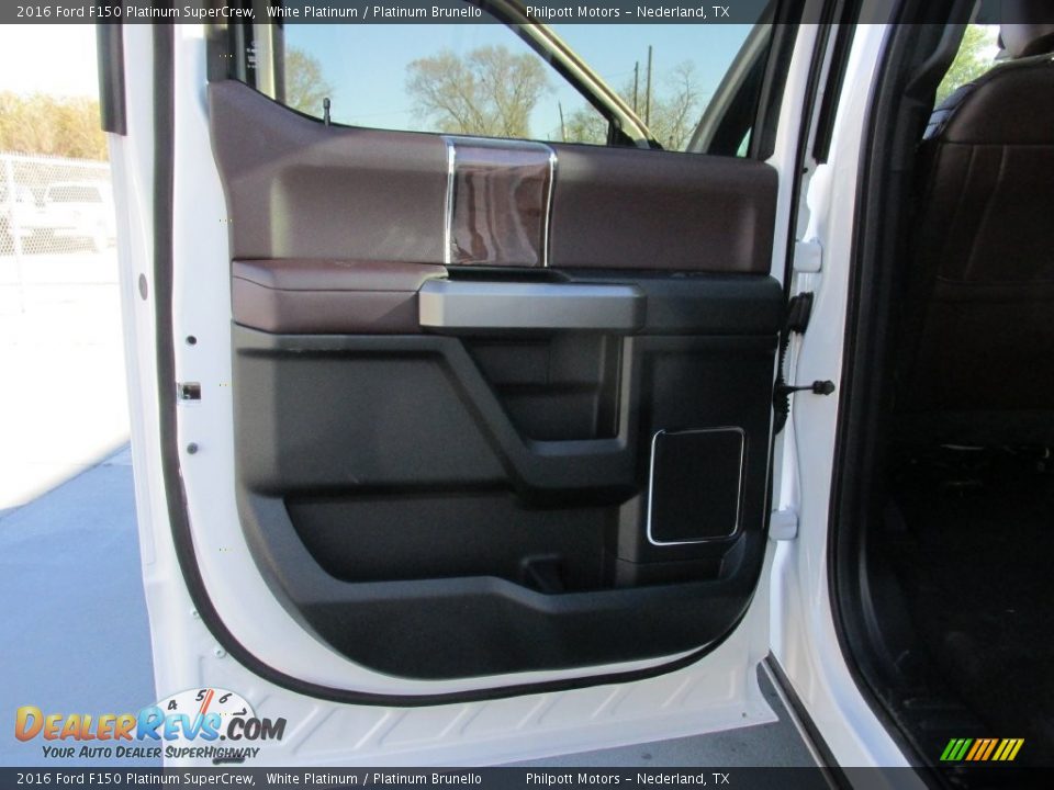 2016 Ford F150 Platinum SuperCrew White Platinum / Platinum Brunello Photo #16
