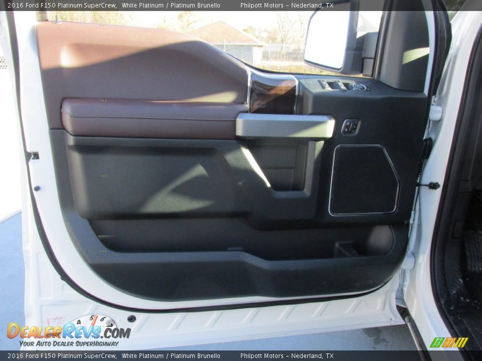 2016 Ford F150 Platinum SuperCrew White Platinum / Platinum Brunello Photo #18