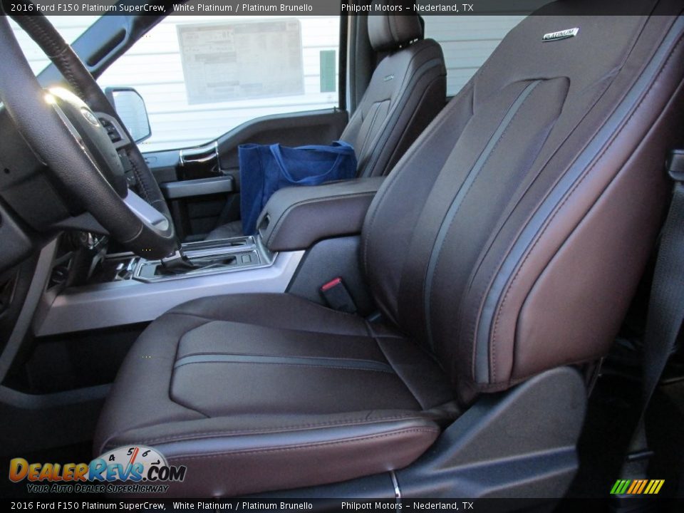 2016 Ford F150 Platinum SuperCrew White Platinum / Platinum Brunello Photo #20