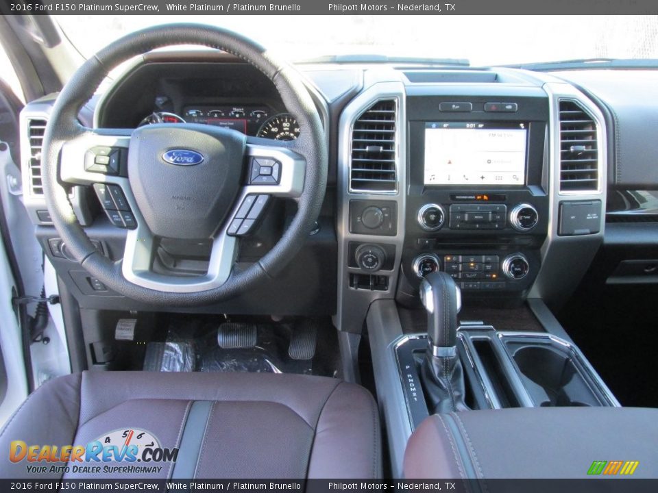 2016 Ford F150 Platinum SuperCrew White Platinum / Platinum Brunello Photo #23