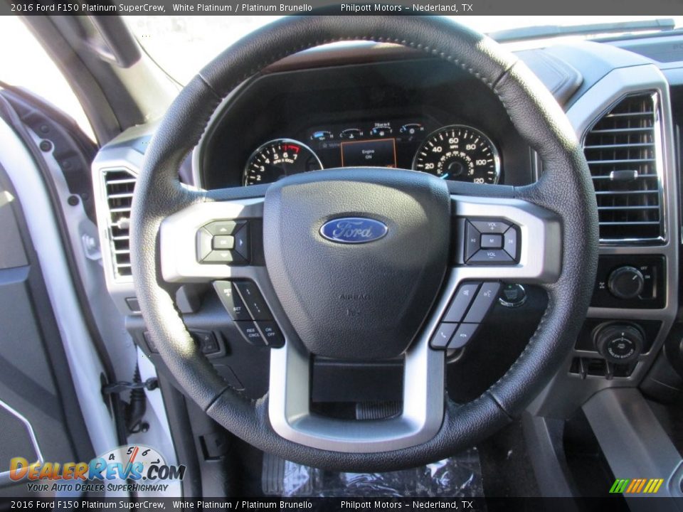 2016 Ford F150 Platinum SuperCrew White Platinum / Platinum Brunello Photo #32