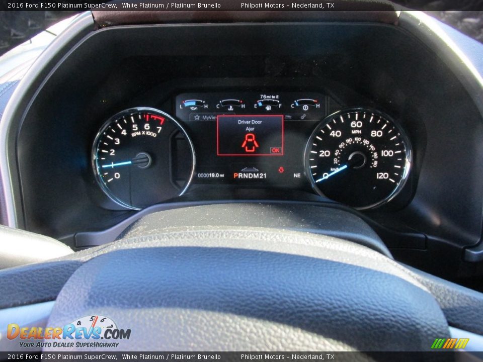 2016 Ford F150 Platinum SuperCrew White Platinum / Platinum Brunello Photo #33