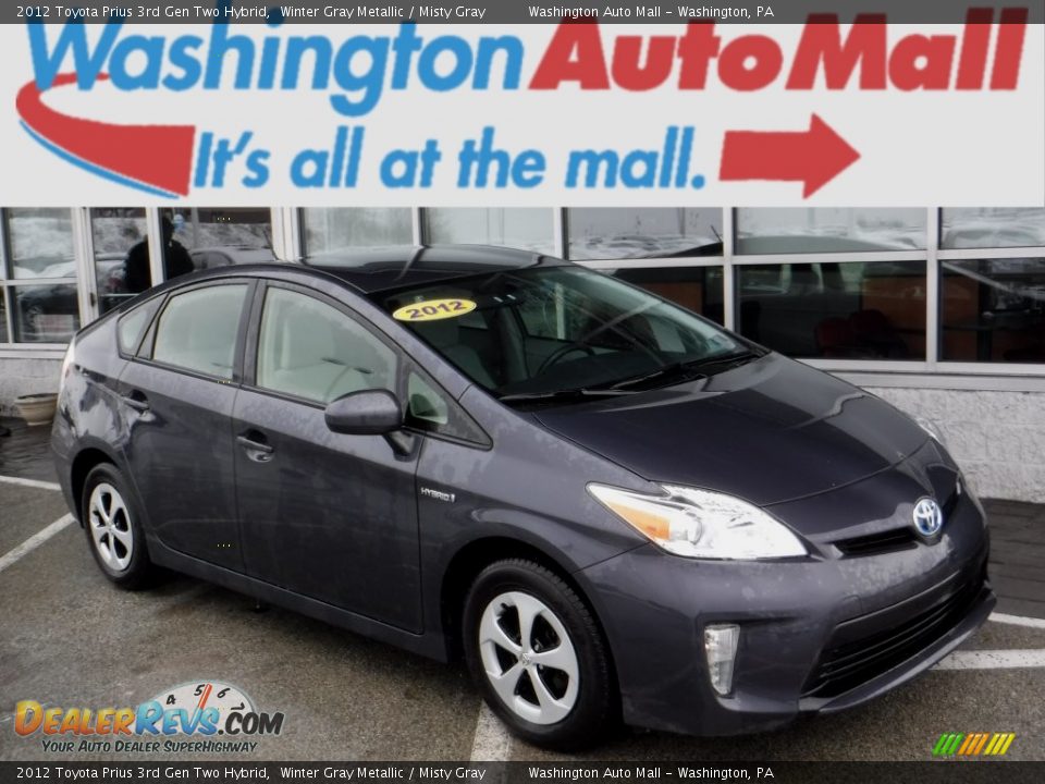 2012 Toyota Prius 3rd Gen Two Hybrid Winter Gray Metallic / Misty Gray Photo #1