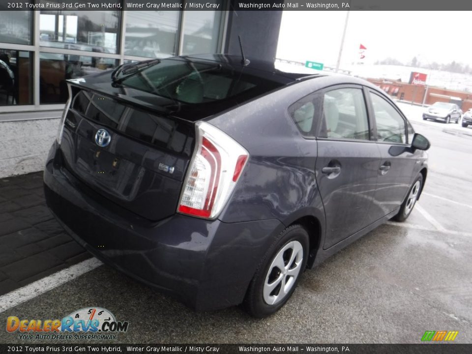 2012 Toyota Prius 3rd Gen Two Hybrid Winter Gray Metallic / Misty Gray Photo #7