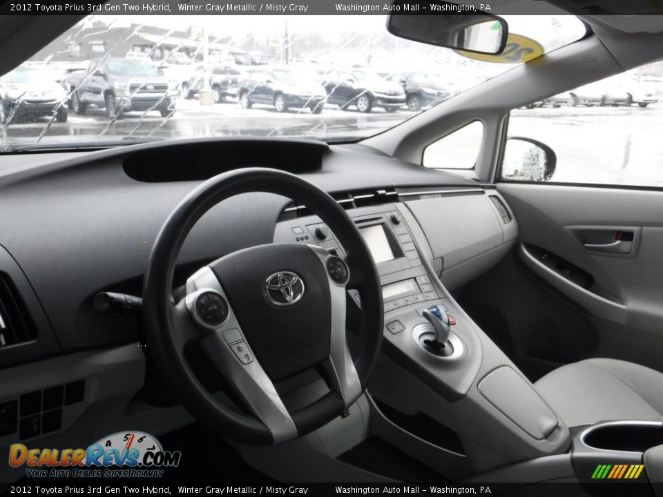 2012 Toyota Prius 3rd Gen Two Hybrid Winter Gray Metallic / Misty Gray Photo #9