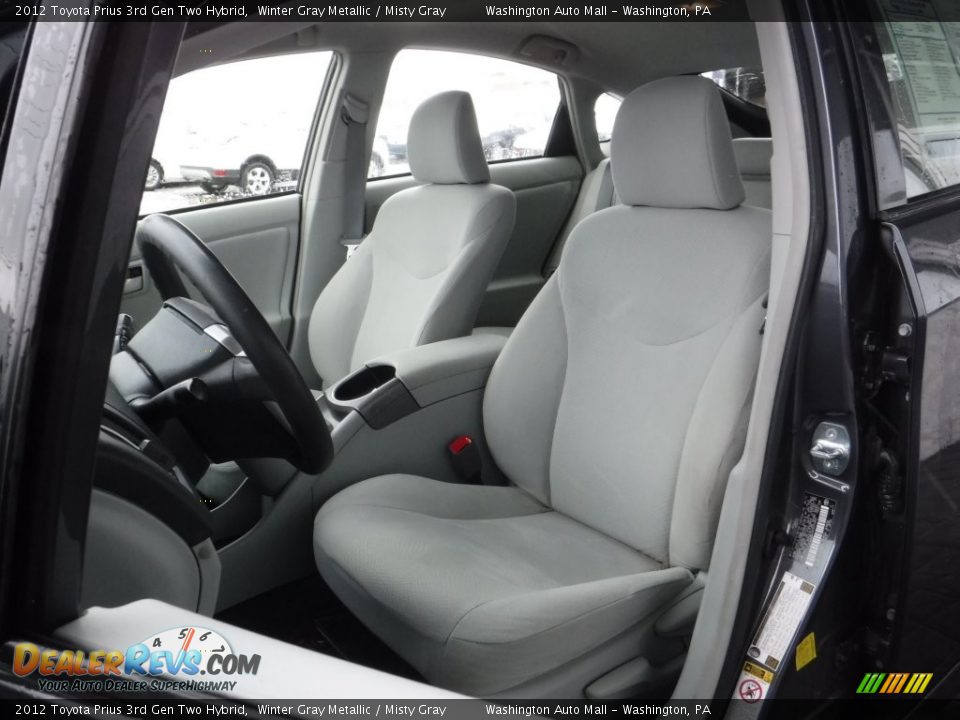 2012 Toyota Prius 3rd Gen Two Hybrid Winter Gray Metallic / Misty Gray Photo #10