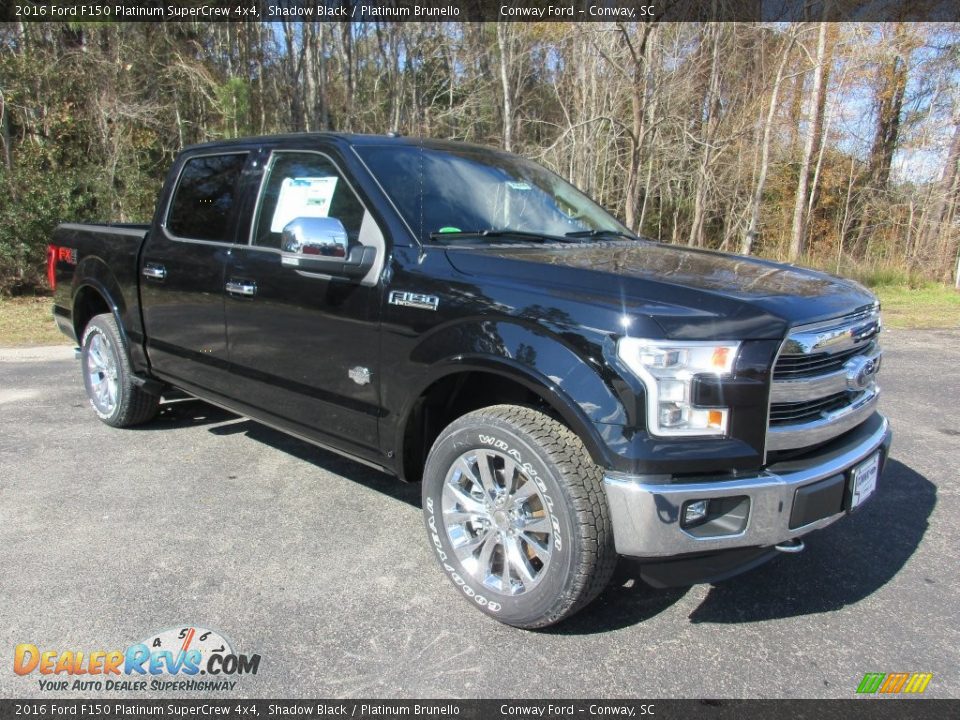 2016 Ford F150 Platinum SuperCrew 4x4 Shadow Black / Platinum Brunello Photo #1