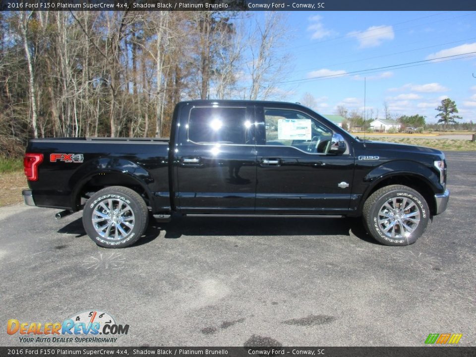 2016 Ford F150 Platinum SuperCrew 4x4 Shadow Black / Platinum Brunello Photo #2