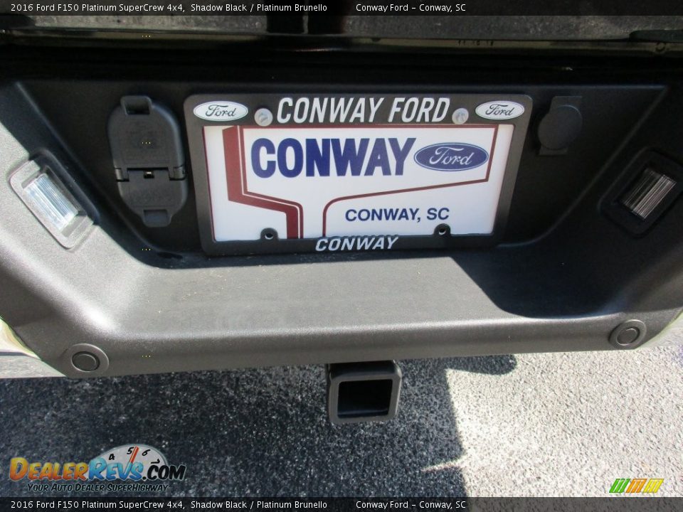 2016 Ford F150 Platinum SuperCrew 4x4 Shadow Black / Platinum Brunello Photo #6