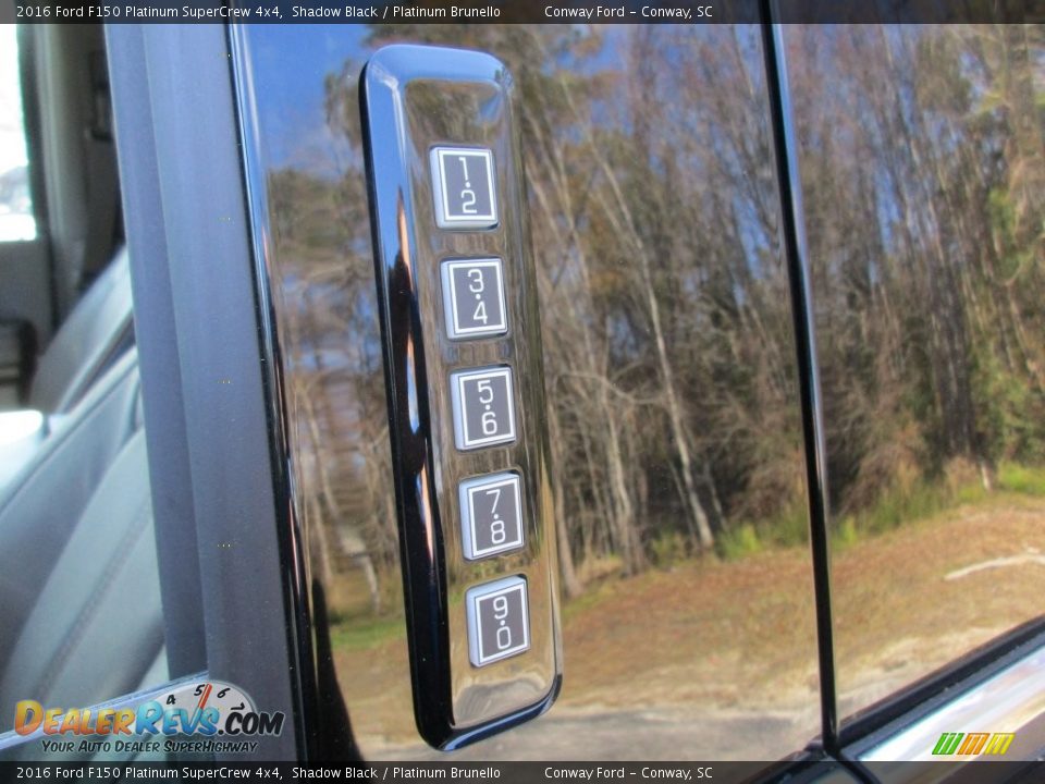 2016 Ford F150 Platinum SuperCrew 4x4 Shadow Black / Platinum Brunello Photo #9