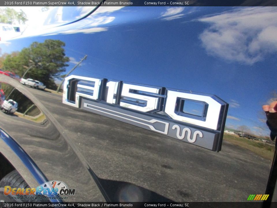 2016 Ford F150 Platinum SuperCrew 4x4 Shadow Black / Platinum Brunello Photo #10