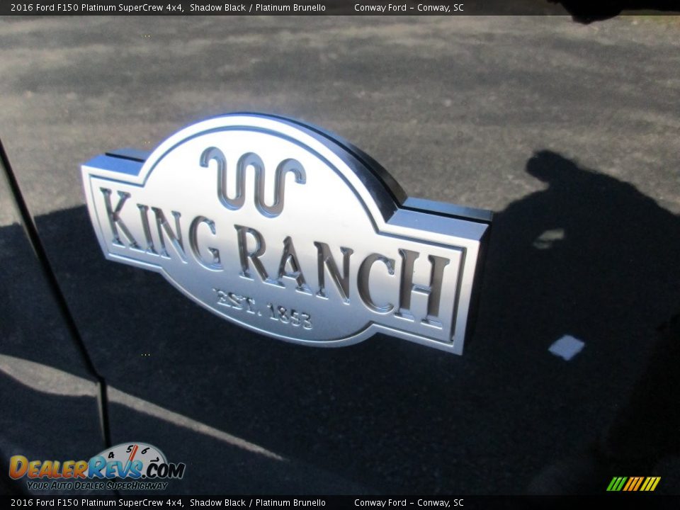 2016 Ford F150 Platinum SuperCrew 4x4 Shadow Black / Platinum Brunello Photo #11