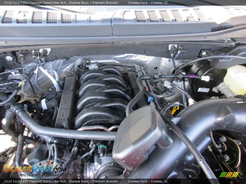 2016 Ford F150 Platinum SuperCrew 4x4 Shadow Black / Platinum Brunello Photo #14