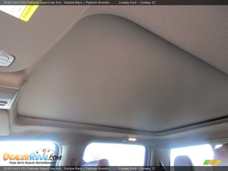 2016 Ford F150 Platinum SuperCrew 4x4 Shadow Black / Platinum Brunello Photo #17