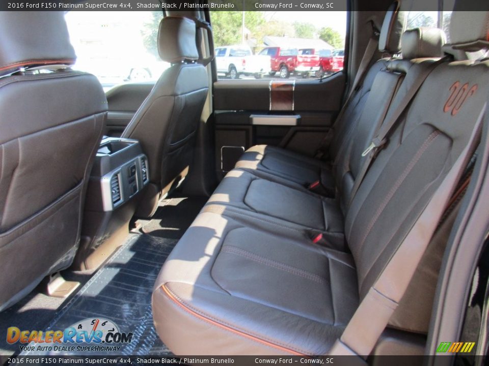 2016 Ford F150 Platinum SuperCrew 4x4 Shadow Black / Platinum Brunello Photo #18