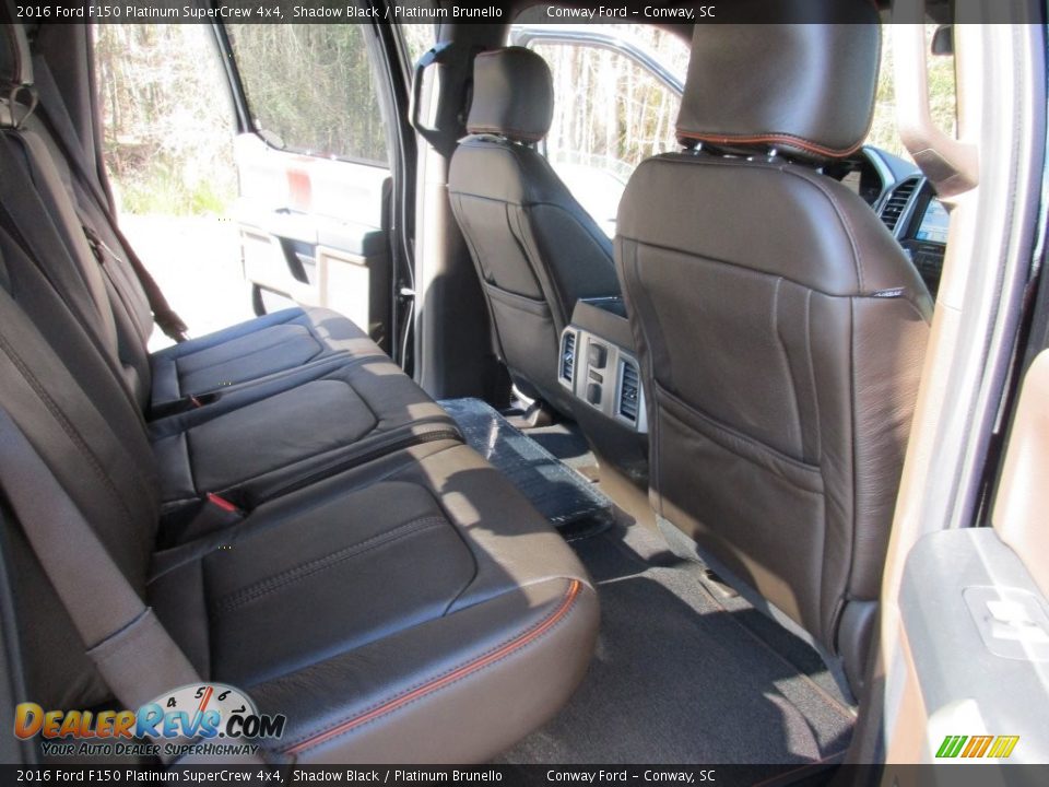2016 Ford F150 Platinum SuperCrew 4x4 Shadow Black / Platinum Brunello Photo #19