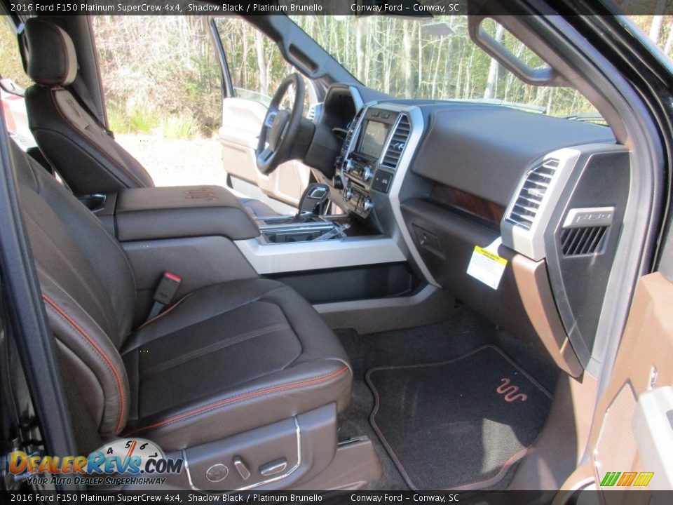 2016 Ford F150 Platinum SuperCrew 4x4 Shadow Black / Platinum Brunello Photo #20