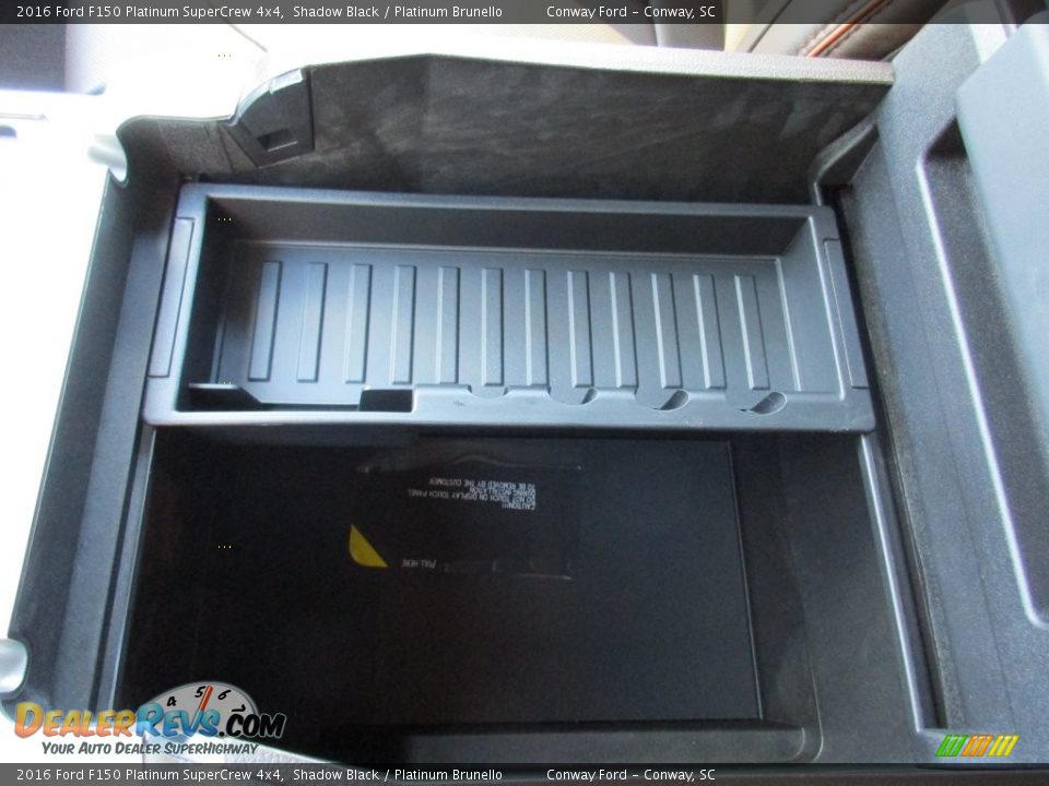 2016 Ford F150 Platinum SuperCrew 4x4 Shadow Black / Platinum Brunello Photo #24